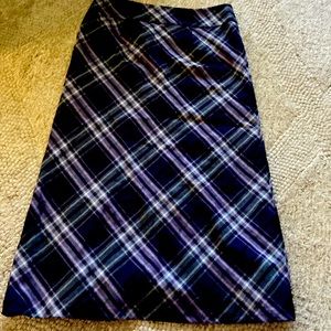 Talbots Beautiful purple plaid skirt! Like new, lined